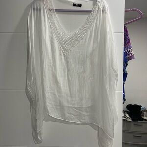 Italian blouse in white one size fits all